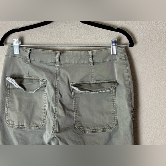 PILCRO ANTHROPOLOGIE PANTS 28 OLIVE DRAB - Picture 3 of 5